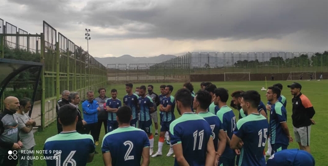 حضور مهرداد سراجی در تمرین تیم فوتبال سایپا 